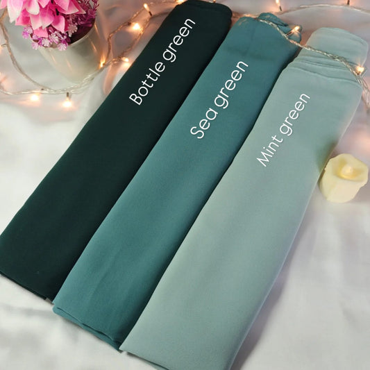 Bundle of 3 Georgette hijabs