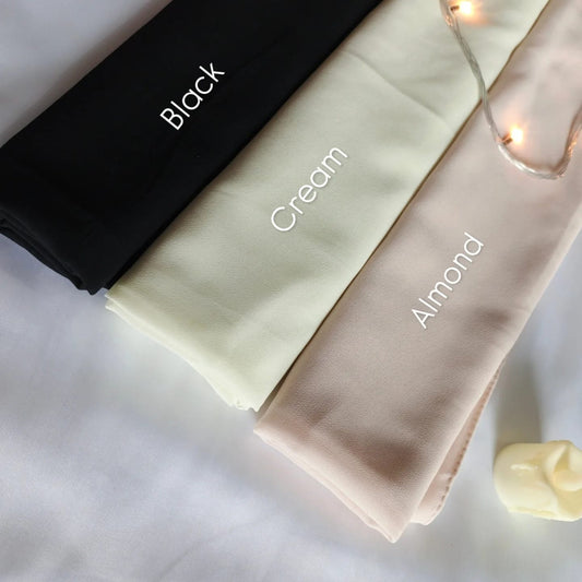 Bundle of 3 Georgette hijabs