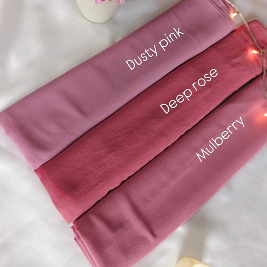 Bundle of 3 Georgette hijabs